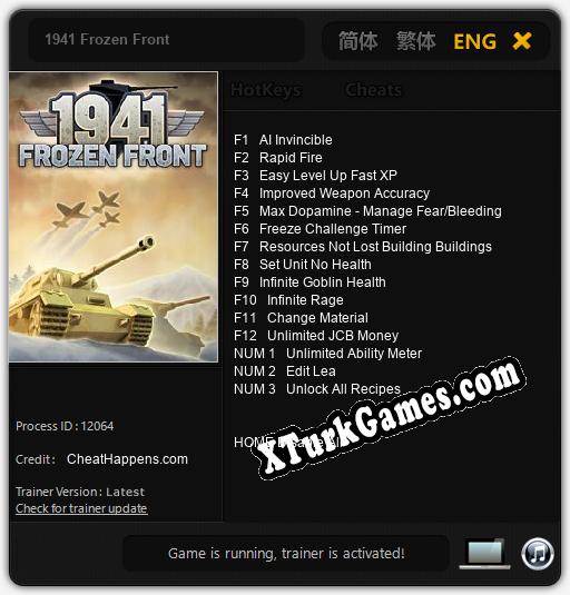 1941 Frozen Front: Cheats, Trainer +15 [CheatHappens.com]