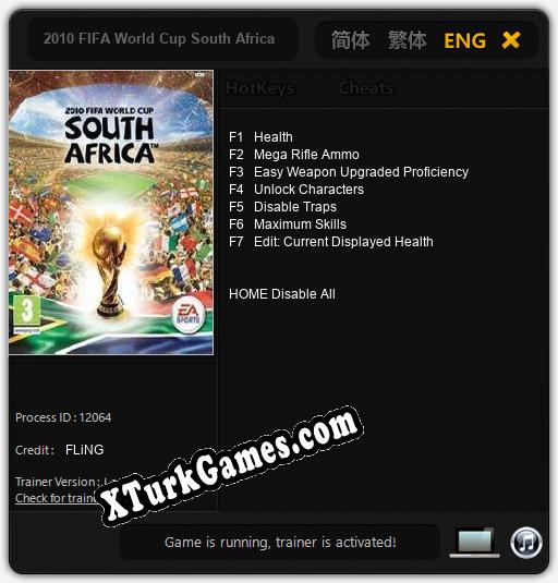 2010 FIFA World Cup South Africa: Cheats, Trainer +7 [FLiNG]