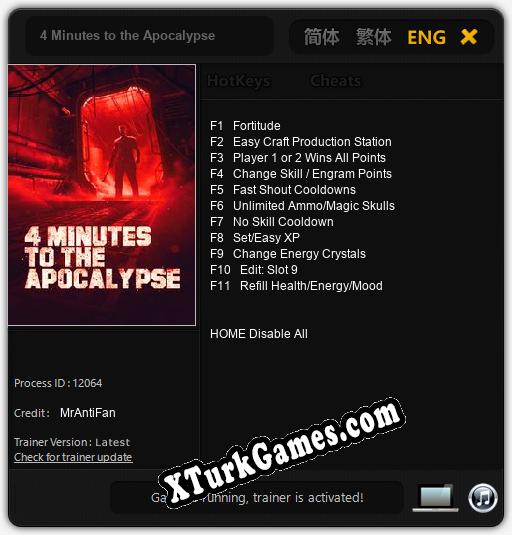 4 Minutes to the Apocalypse: Cheats, Trainer +11 [MrAntiFan]