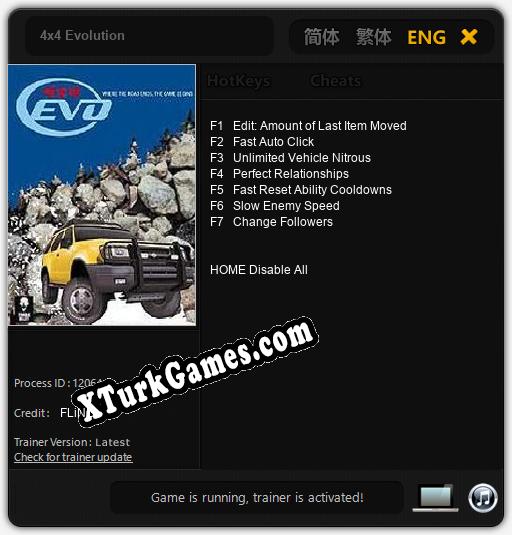 4x4 Evolution: Trainer’ı (V1.0.35)