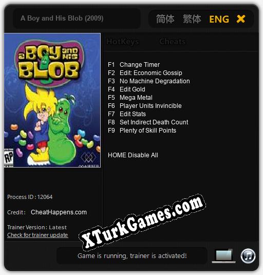 A Boy and His Blob (2009): Cheats, Trainer +9 [CheatHappens.com]