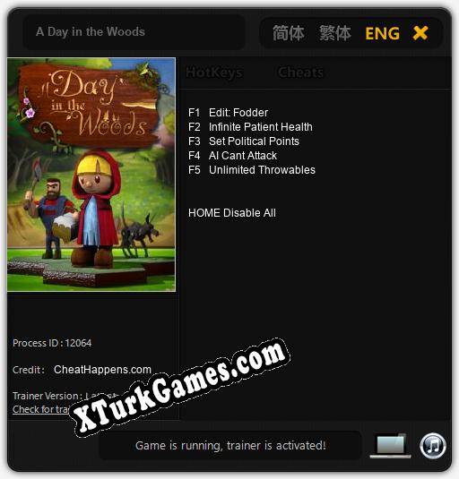 A Day in the Woods: Cheats, Trainer +5 [CheatHappens.com]