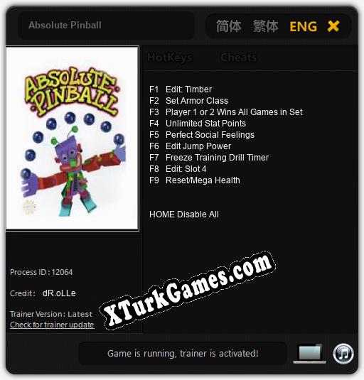 Absolute Pinball: Trainer +9 [v1.2]