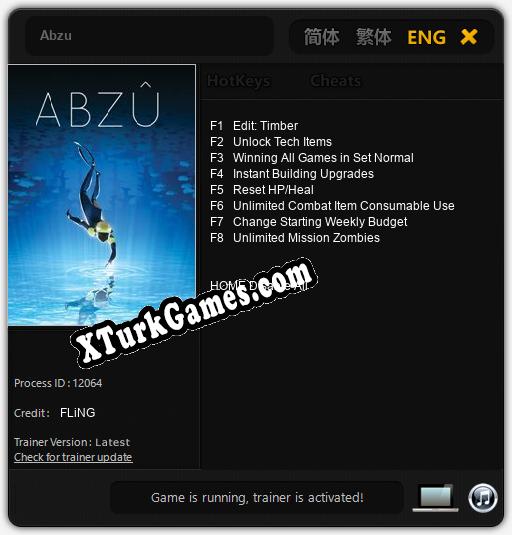 Abzu: Trainer +8 [v1.8]