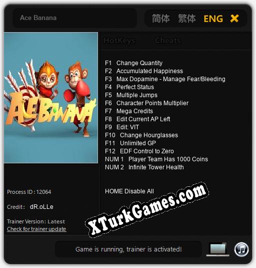Ace Banana: Trainer’ı (V1.0.50)