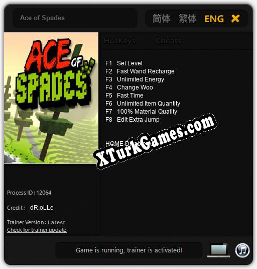 İçin Trainer’ı Çıktı Ace of Spades [v1.0.9]
