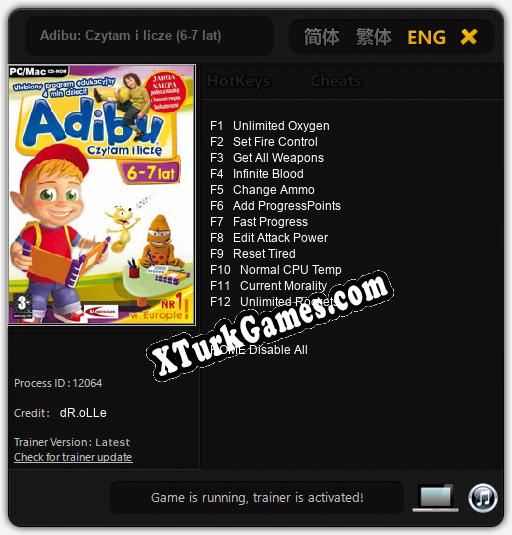 İçin Trainer’ı Çıktı Adibu: Czytam i licze (6-7 lat) [v1.0.9]