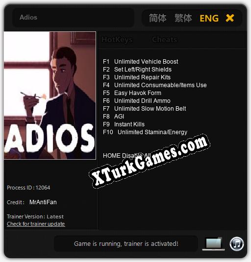 Adios: Trainer’ı (V1.0.97)