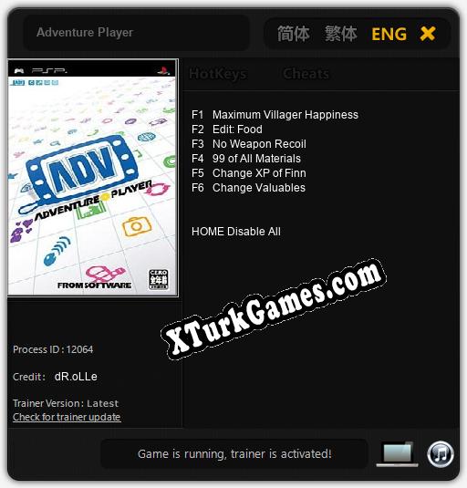 Adventure Player: Cheats, Trainer +6 [dR.oLLe]