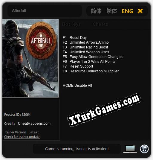 Afterfall: Cheats, Trainer +8 [CheatHappens.com]
