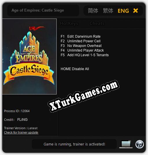 Age of Empires: Castle Siege: Trainer +5 [v1.5]