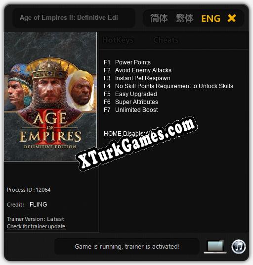Age of Empires II: Definitive Edition: Trainer’ı (V1.0.3)
