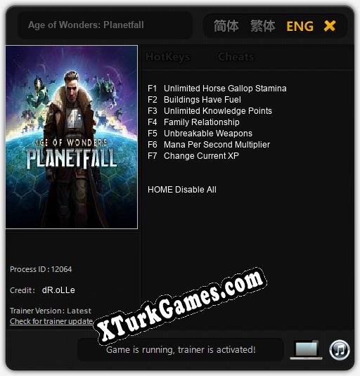 Age of Wonders: Planetfall: Trainer +7 [v1.3]