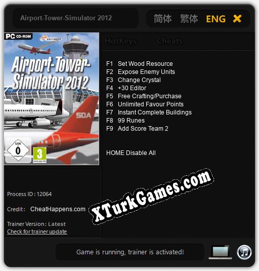 İçin Trainer’ı Çıktı Airport-Tower-Simulator 2012 [v1.0.2]