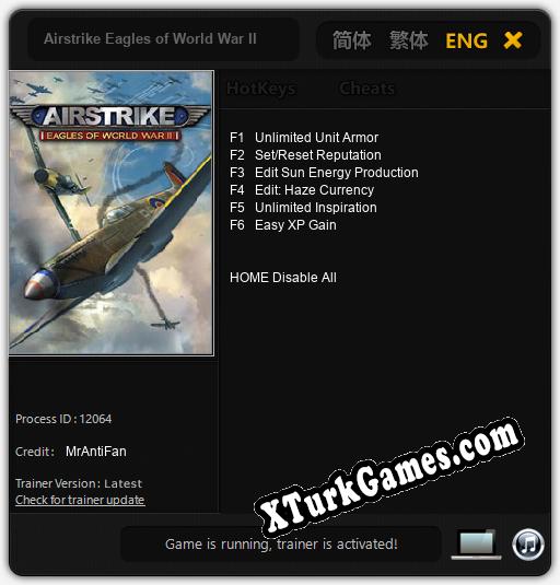 Airstrike Eagles of World War II: Trainer +6 [v1.7]