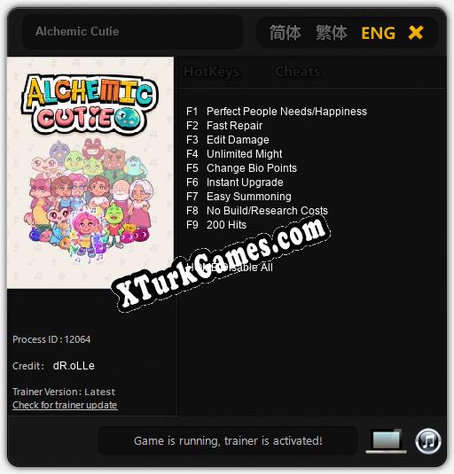 Alchemic Cutie: Trainer +9 [v1.6]