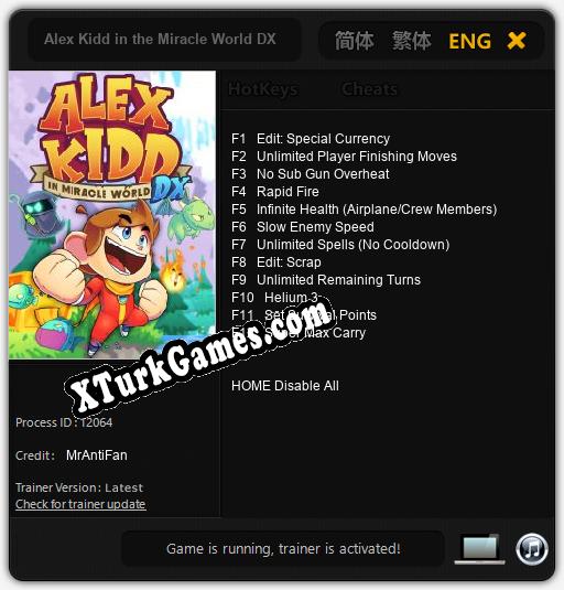 Alex Kidd in the Miracle World DX: Trainer’ı (V1.0.59)