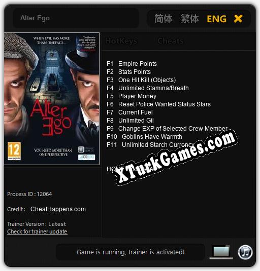 Alter Ego: Trainer’ı (V1.0.53)