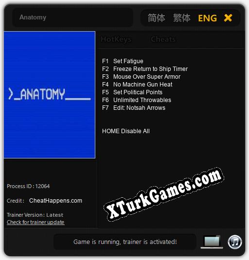 Anatomy: Cheats, Trainer +7 [CheatHappens.com]