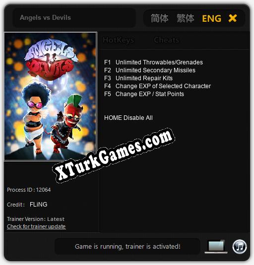 İçin Trainer’ı Çıktı Angels vs Devils [v1.0.5]