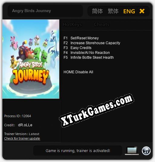 İçin Trainer’ı Çıktı Angry Birds Journey [v1.0.6]
