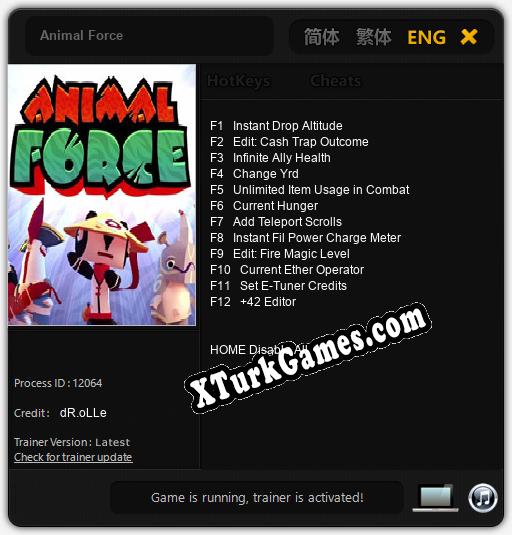 Animal Force: Cheats, Trainer +12 [dR.oLLe]