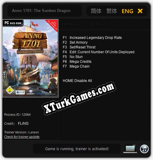 Anno 1701: The Sunken Dragon: Trainer +7 [v1.4]