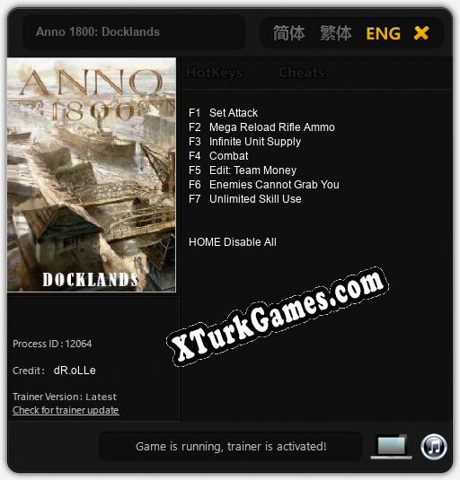 Anno 1800: Docklands: Cheats, Trainer +7 [dR.oLLe]