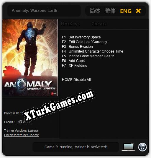 Anomaly: Warzone Earth: Trainer +7 [v1.7]