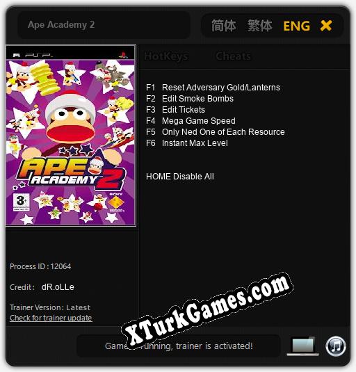 Ape Academy 2: Trainer’ı (V1.0.97)