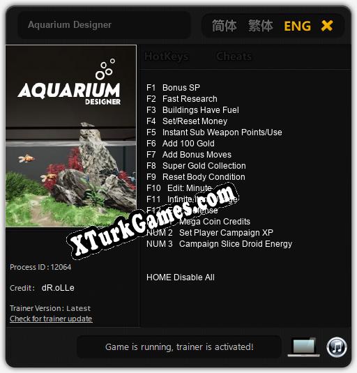 Aquarium Designer: Cheats, Trainer +15 [dR.oLLe]