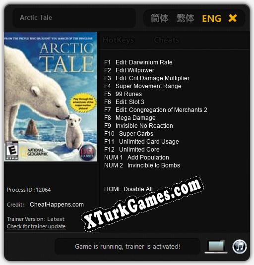 Arctic Tale: Trainer’ı (V1.0.27)