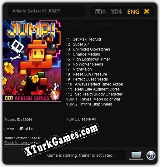 Arkedo Series: 01 JUMP!: Trainer’ı (V1.0.55)