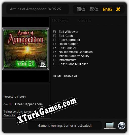 Armies of Armageddon: WDK 2K: Trainer’ı (V1.0.43)
