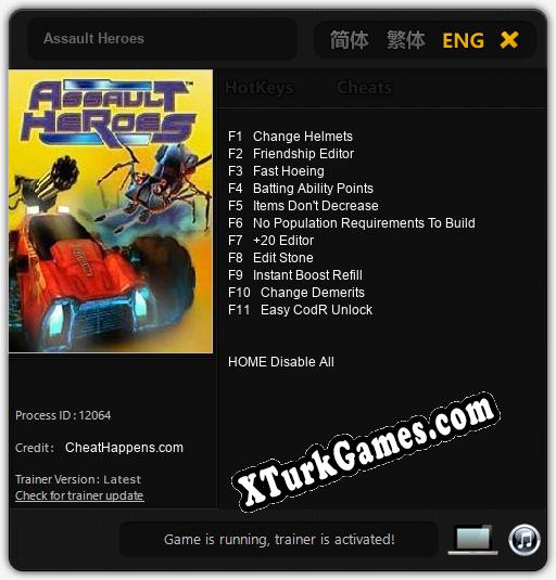 Assault Heroes: Cheats, Trainer +11 [CheatHappens.com]