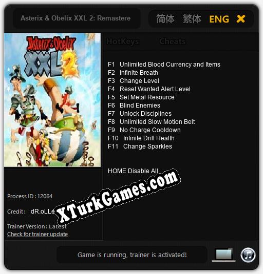 Asterix & Obelix XXL 2: Remastered: Trainer’ı (V1.0.84)
