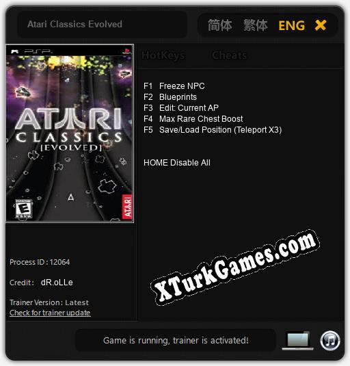 Atari Classics Evolved: Cheats, Trainer +5 [dR.oLLe]