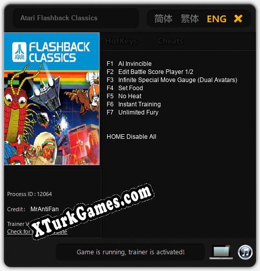 Atari Flashback Classics: Trainer’ı (V1.0.11)