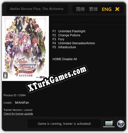 Atelier Rorona Plus: The Alchemist Of Arland: Cheats, Trainer +5 [MrAntiFan]