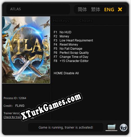 ATLAS: Cheats, Trainer +8 [FLiNG]