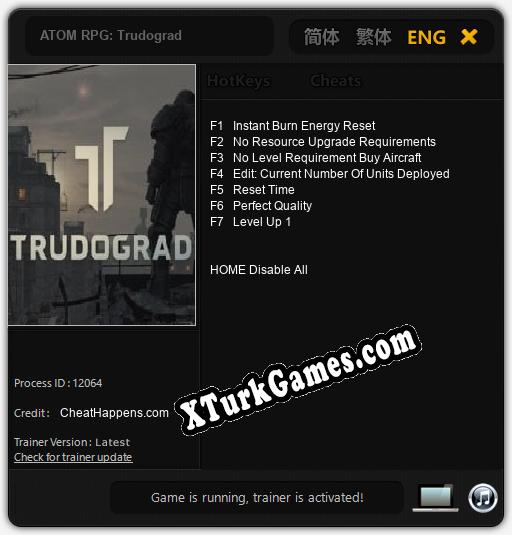 ATOM RPG: Trudograd: Cheats, Trainer +7 [CheatHappens.com]