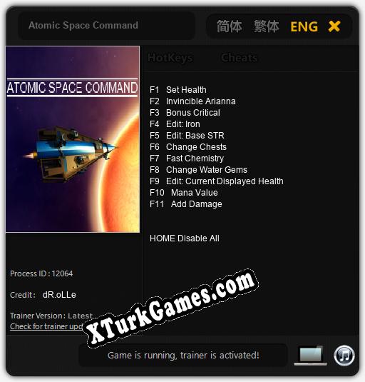 Atomic Space Command: Trainer +11 [v1.6]