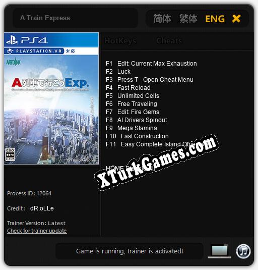 A-Train Express: Cheats, Trainer +11 [dR.oLLe]