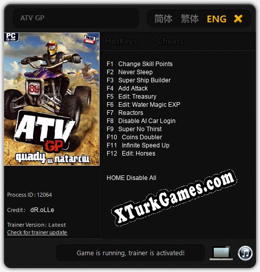 ATV GP: Trainer +12 [v1.5]