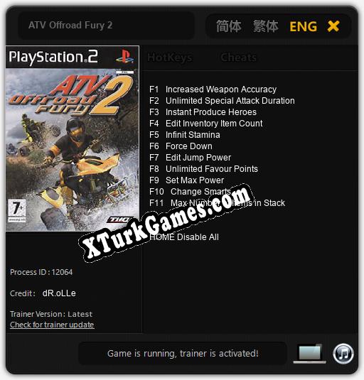 ATV Offroad Fury 2: Cheats, Trainer +11 [dR.oLLe]