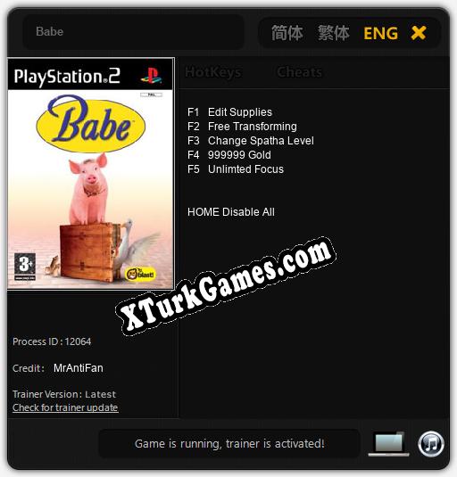 Babe: Trainer +5 [v1.3]