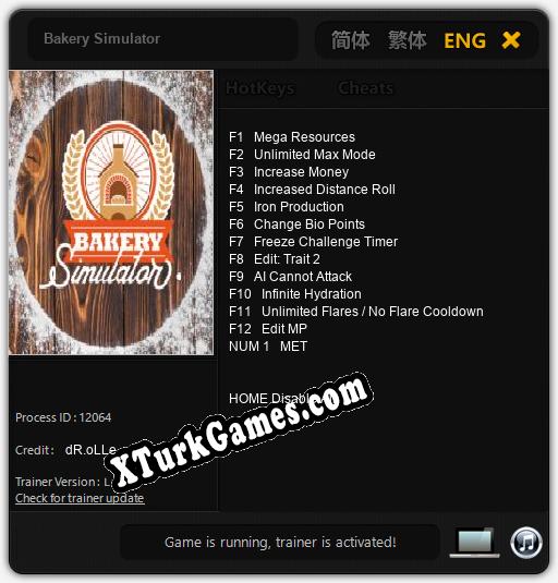 Bakery Simulator: Trainer +13 [v1.8]
