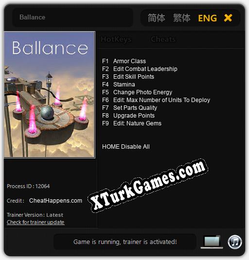 Ballance: Cheats, Trainer +9 [CheatHappens.com]