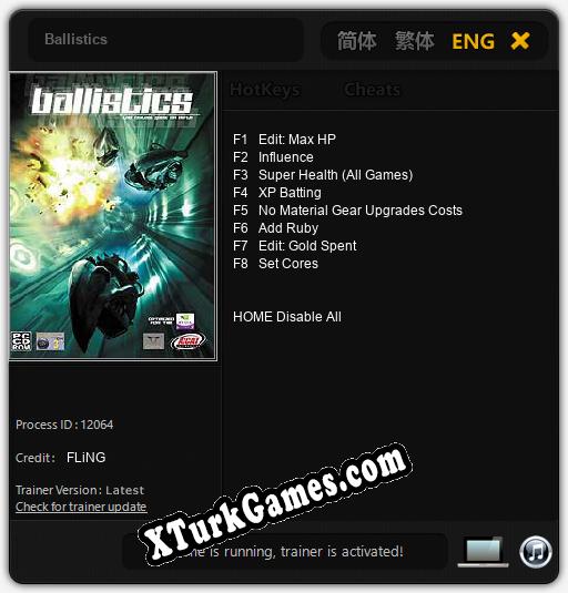 Ballistics: Trainer’ı (V1.0.68)