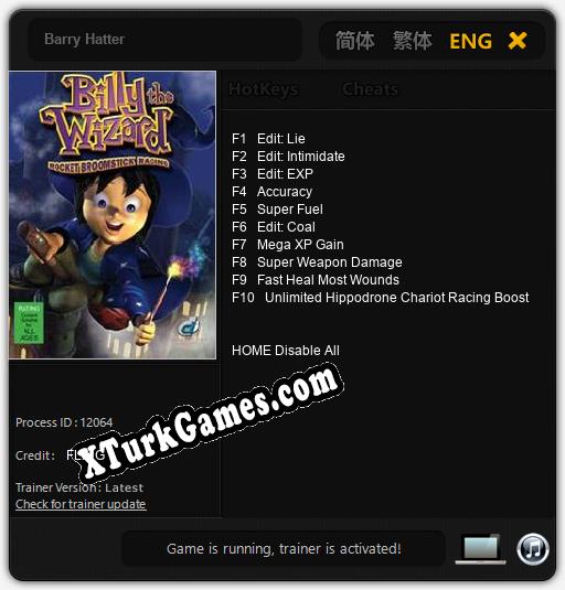 Barry Hatter: Trainer’ı (V1.0.72)